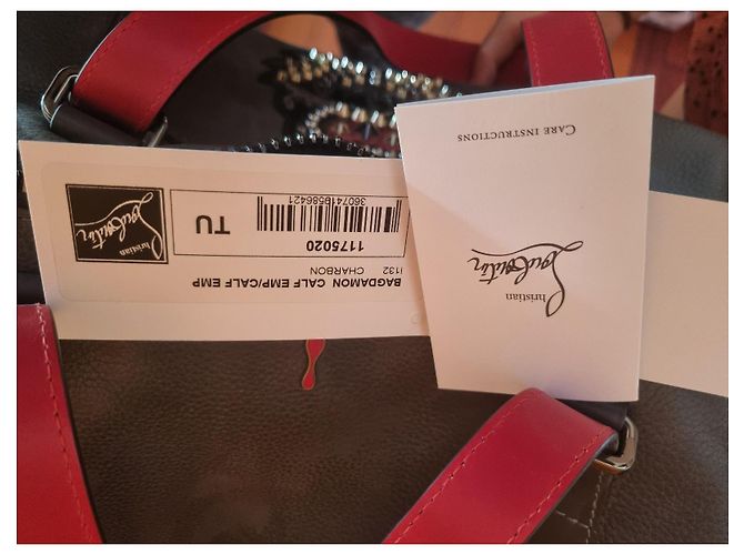 Christian Louboutin Bagdamon Calf Emp/Calf Emp Grigio - vista 5