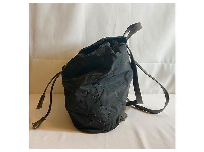 PRADA Back pack Medium Black Leather Re-Nylon Tessuto B3819   Nylon vintage 90s - view 3