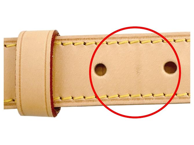 Beige Leder Schultergurt Louis Vuitton - Ansicht 5