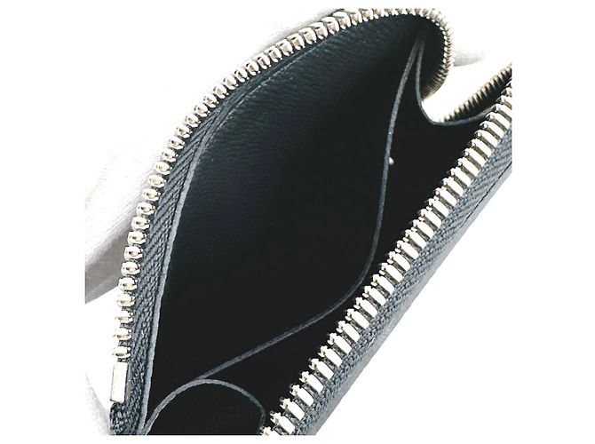 Louis Vuitton Taiga Coin Purse Black Grey - view 12