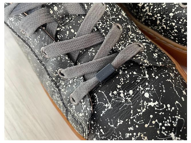 Sneakers Lanvin in pelle nera Nero - vista 4