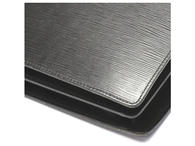 Porte-documents en cuir Epi Louis Vuitton Noir - vue 10
