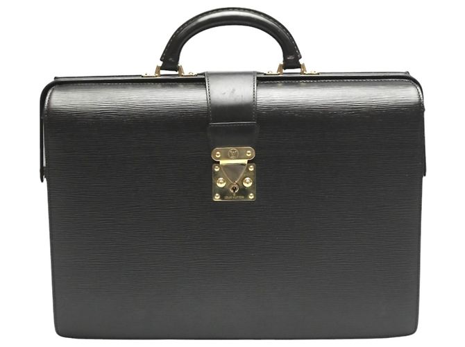 Porte-documents en cuir Epi Louis Vuitton Noir - vue 2