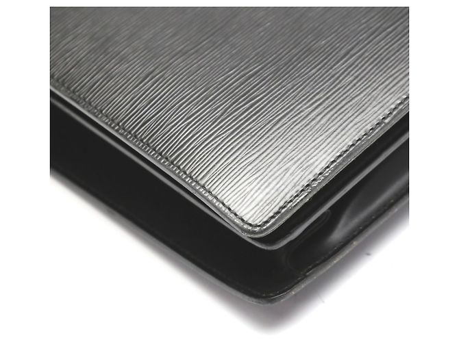Porte-documents en cuir Epi Louis Vuitton Noir - vue 7