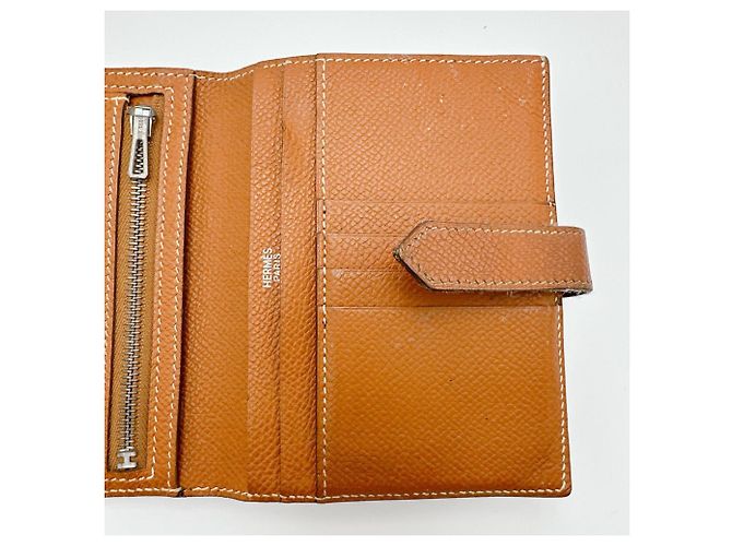 Hermès Billetera bi-fold Hermes en marrón Castaño - vista 15