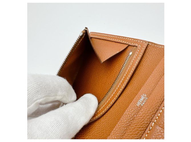 Hermès Billetera bi-fold Hermes en marrón Castaño - vista 17