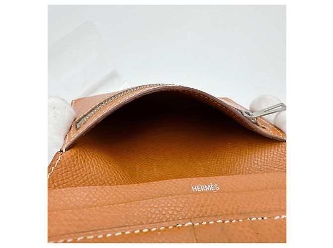 Hermès Billetera bi-fold Hermes en marrón Castaño - vista 18