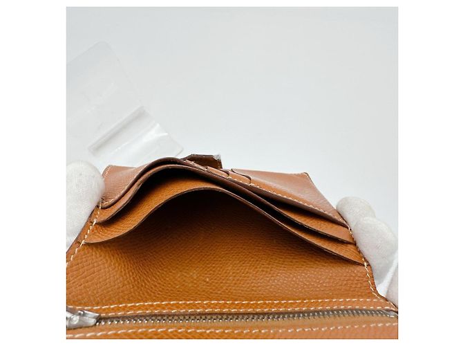 Hermès Billetera bi-fold Hermes en marrón Castaño - vista 19