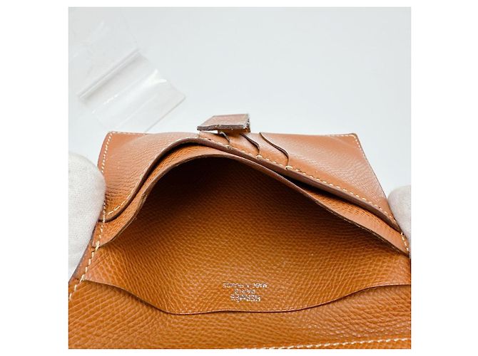 Hermès Billetera bi-fold Hermes en marrón Castaño - vista 20