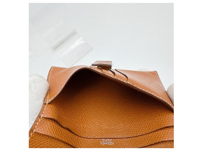 Hermès Billetera bi-fold Hermes en marrón Castaño - vista 21