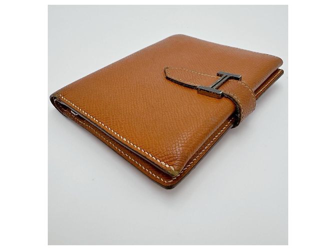 Hermès Billetera bi-fold Hermes en marrón Castaño - vista 4