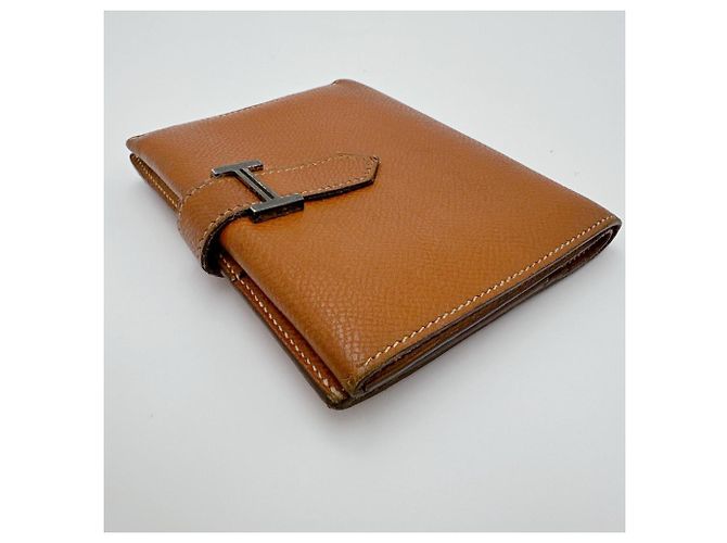 Hermès Billetera bi-fold Hermes en marrón Castaño - vista 5
