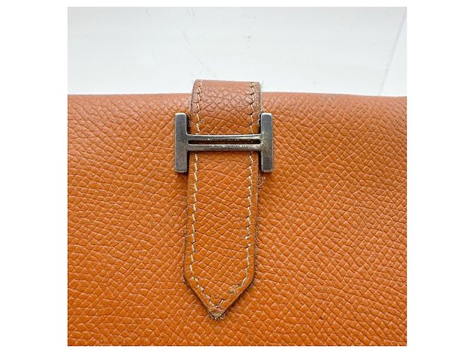 Hermès Billetera bi-fold Hermes en marrón Castaño - vista 7