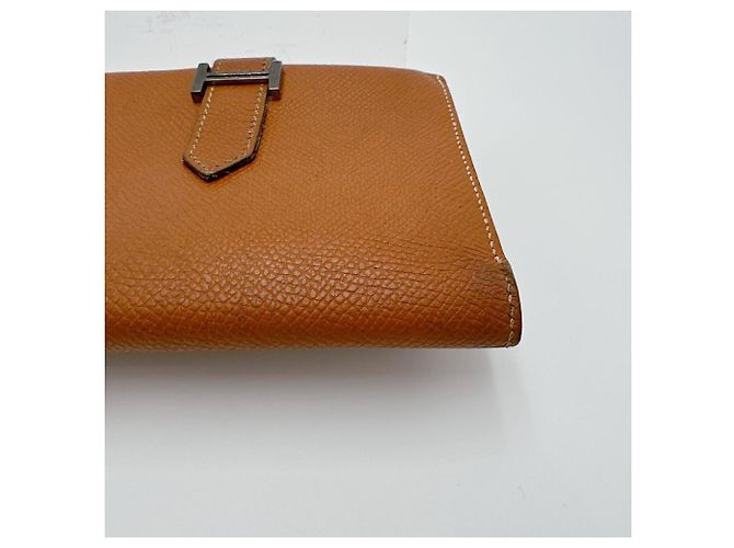 Hermès Billetera bi-fold Hermes en marrón Castaño - vista 8
