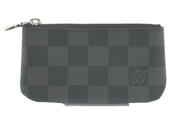 Portafoglio Monete Damier Graphite Louis Vuitton Marrone - vista 3