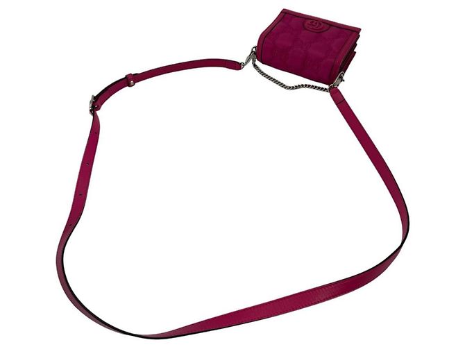 Borsa a mano Gucci GG Mini Matelassé in nylon Rosa - vista 10