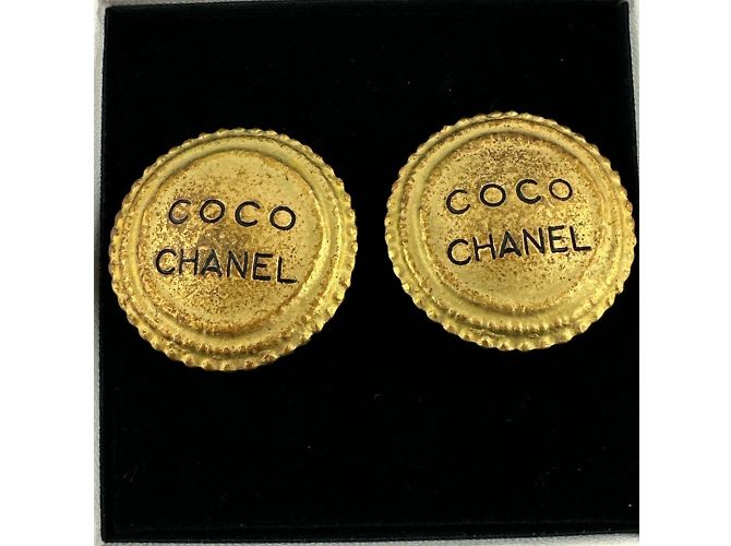 Chanel Vintage Kreis Gold Clip Ohrringe Golden - Ansicht 2