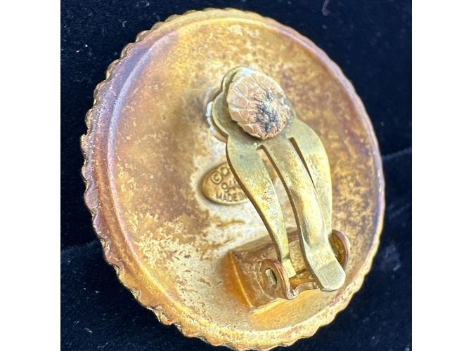 Chanel Vintage Kreis Gold Clip Ohrringe Golden - Ansicht 5