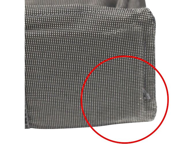 Hermès Hermes Tote Bag MM aus Air Line Canvas in Grau Braun - Ansicht 12