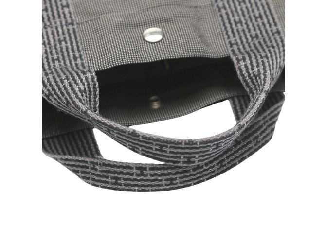 Hermès Hermes Tote Bag MM aus Air Line Canvas in Grau Braun - Ansicht 14