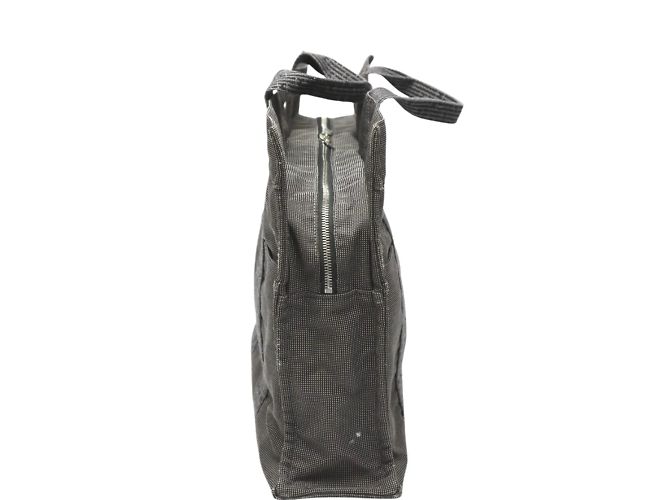 Hermès Hermes Tote Bag MM aus Air Line Canvas in Grau Braun - Ansicht 3