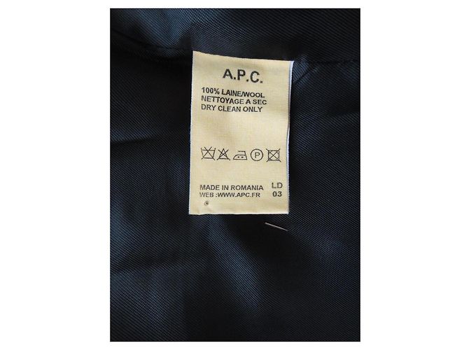 Abrigo de tweed de lana gris Apc - vista 6