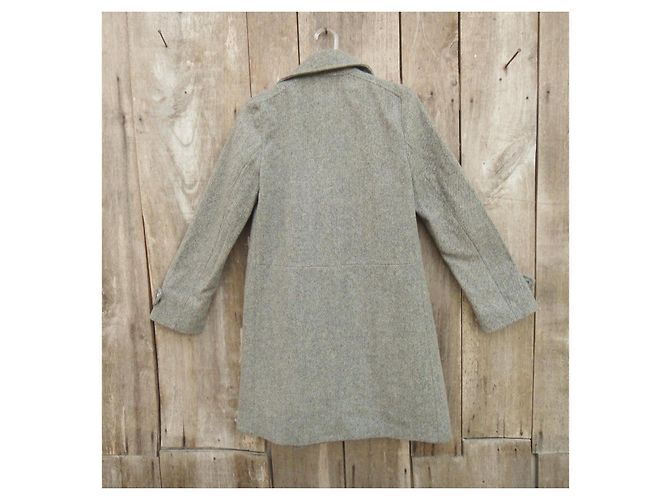 Abrigo de tweed de lana gris Apc - vista 7