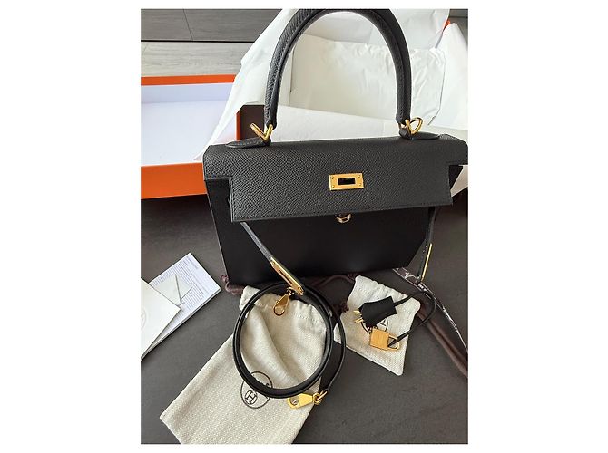 Borsa a mano Hermès Kelly 25 in pelle nera Nero - vista 11