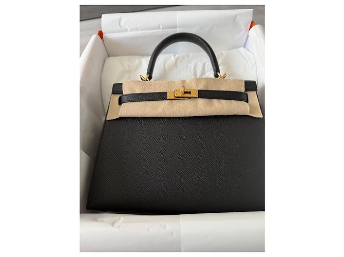 Borsa a mano Hermès Kelly 25 in pelle nera Nero - vista 3
