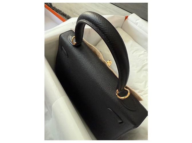 Borsa a mano Hermès Kelly 25 in pelle nera Nero - vista 4