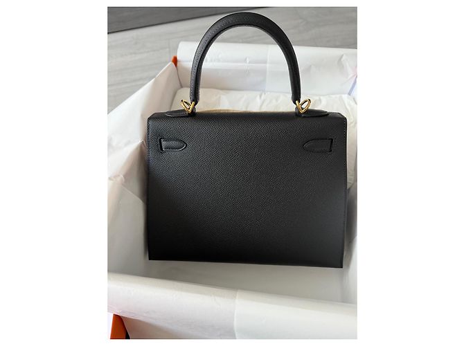 Borsa a mano Hermès Kelly 25 in pelle nera Nero - vista 5