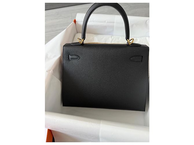 Borsa a mano Hermès Kelly 25 in pelle nera Nero - vista 6