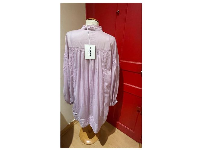 Vestido Isabel Marant Etoile de voile de algodón malva - vista 2