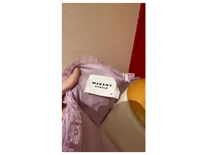 Vestido Isabel Marant Etoile de voile de algodón malva - vista 7