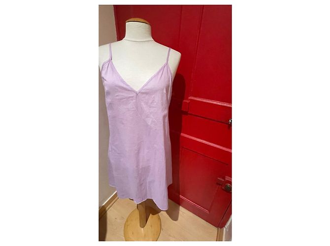 Vestido Isabel Marant Etoile de voile de algodón malva - vista 9
