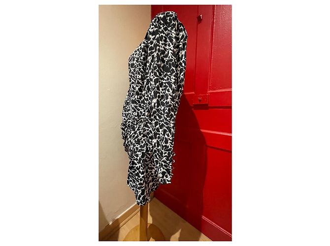 Isabel Marant Etoile Sirine Wickelkleid Schwarz Seide - Ansicht 2