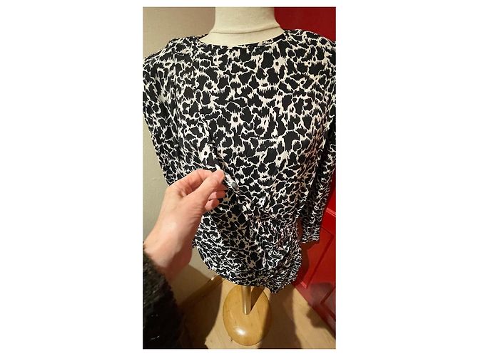 Isabel Marant Etoile Sirine Wickelkleid Schwarz Seide - Ansicht 4