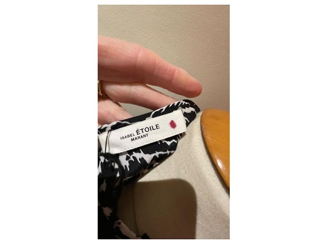 Isabel Marant Etoile Sirine Wickelkleid Schwarz Seide - Ansicht 8