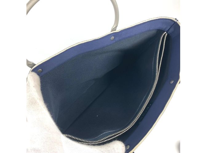 Chanel Navy Polyamid Tote-Handtasche Marineblau - Ansicht 11