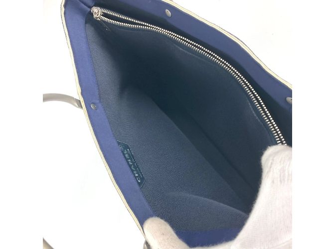 Chanel Navy Polyamid Tote-Handtasche Marineblau - Ansicht 12