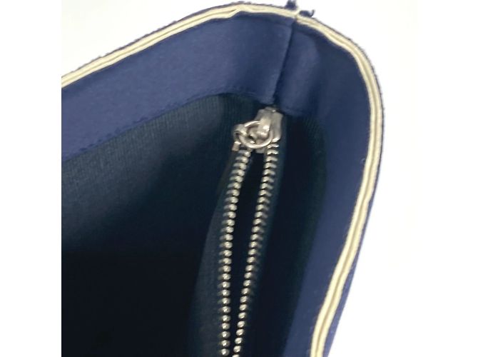 Chanel Navy Polyamid Tote-Handtasche Marineblau - Ansicht 14