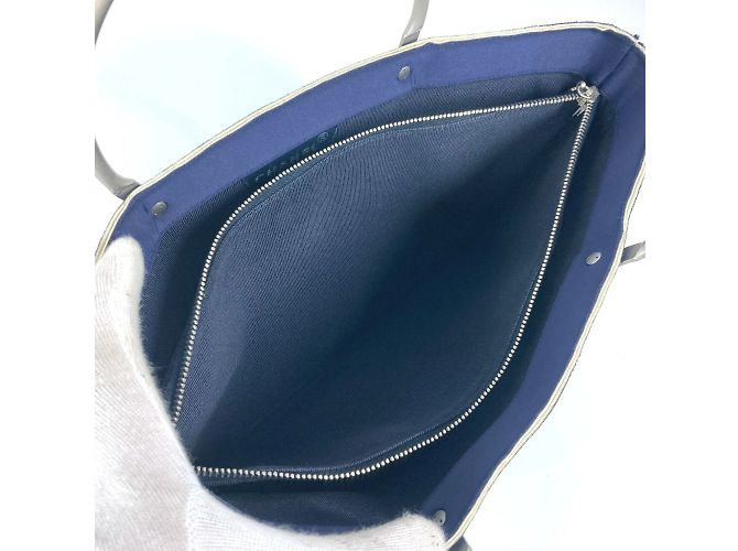 Chanel Navy Polyamid Tote-Handtasche Marineblau - Ansicht 15