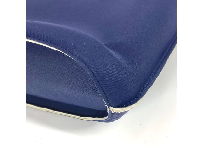 Chanel Navy Polyamid Tote-Handtasche Marineblau - Ansicht 6