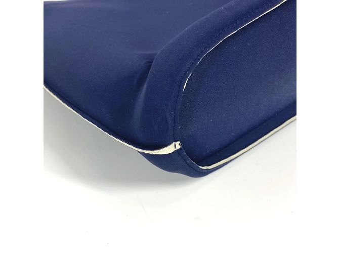 Chanel Navy Polyamid Tote-Handtasche Marineblau - Ansicht 7