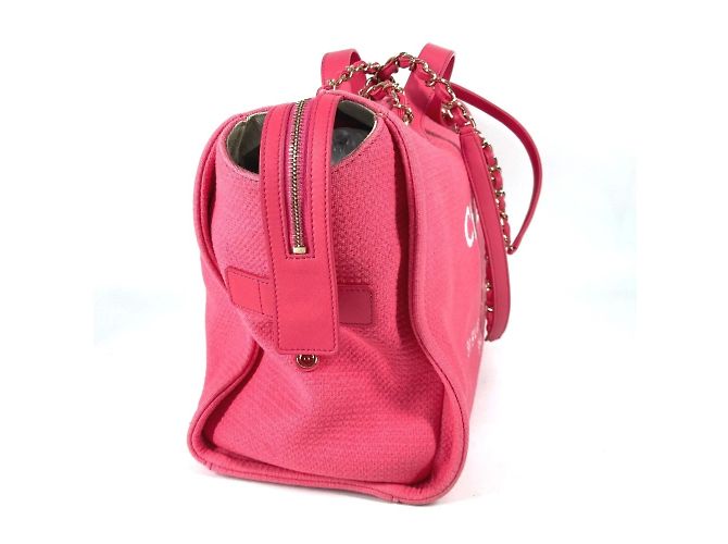 Borsa Boston Deauville con logo CC Coco Mark AS4166 di Chanel Rosa - Ansicht 3