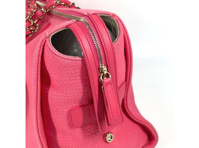 Borsa Boston Deauville con logo CC Coco Mark AS4166 di Chanel Rosa - Ansicht 5