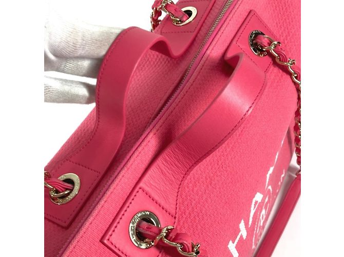Borsa Boston Deauville con logo CC Coco Mark AS4166 di Chanel Rosa - Ansicht 7