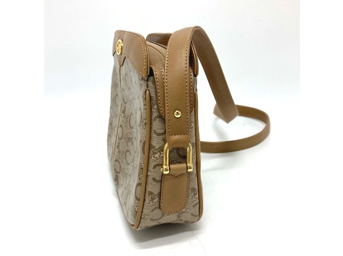 Céline Celine C Macadam Shoulder Bag Beige - view 4