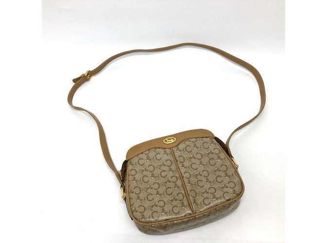 Céline Celine C Macadam Shoulder Bag Beige - view 8