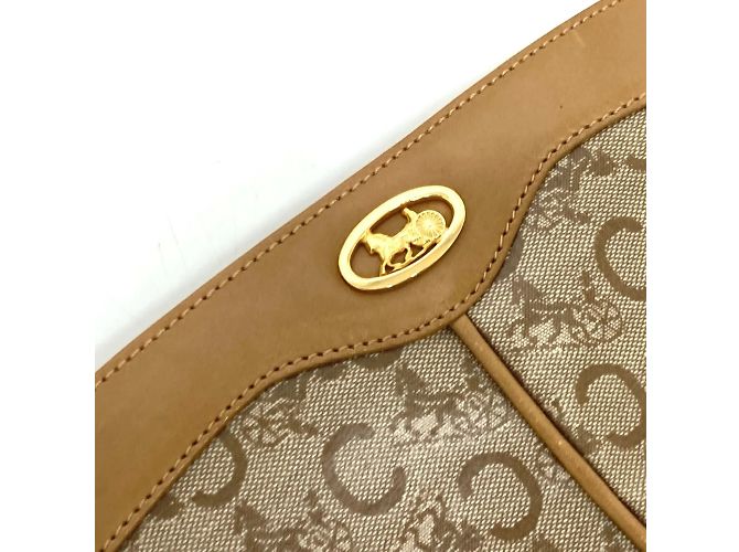 Céline Celine C Macadam Shoulder Bag Beige - view 9